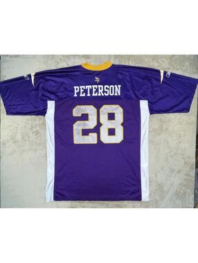 NFL Reebok Minnesota Vikings #28 Adrian Peterson Men’s Size XL Jersey Purple